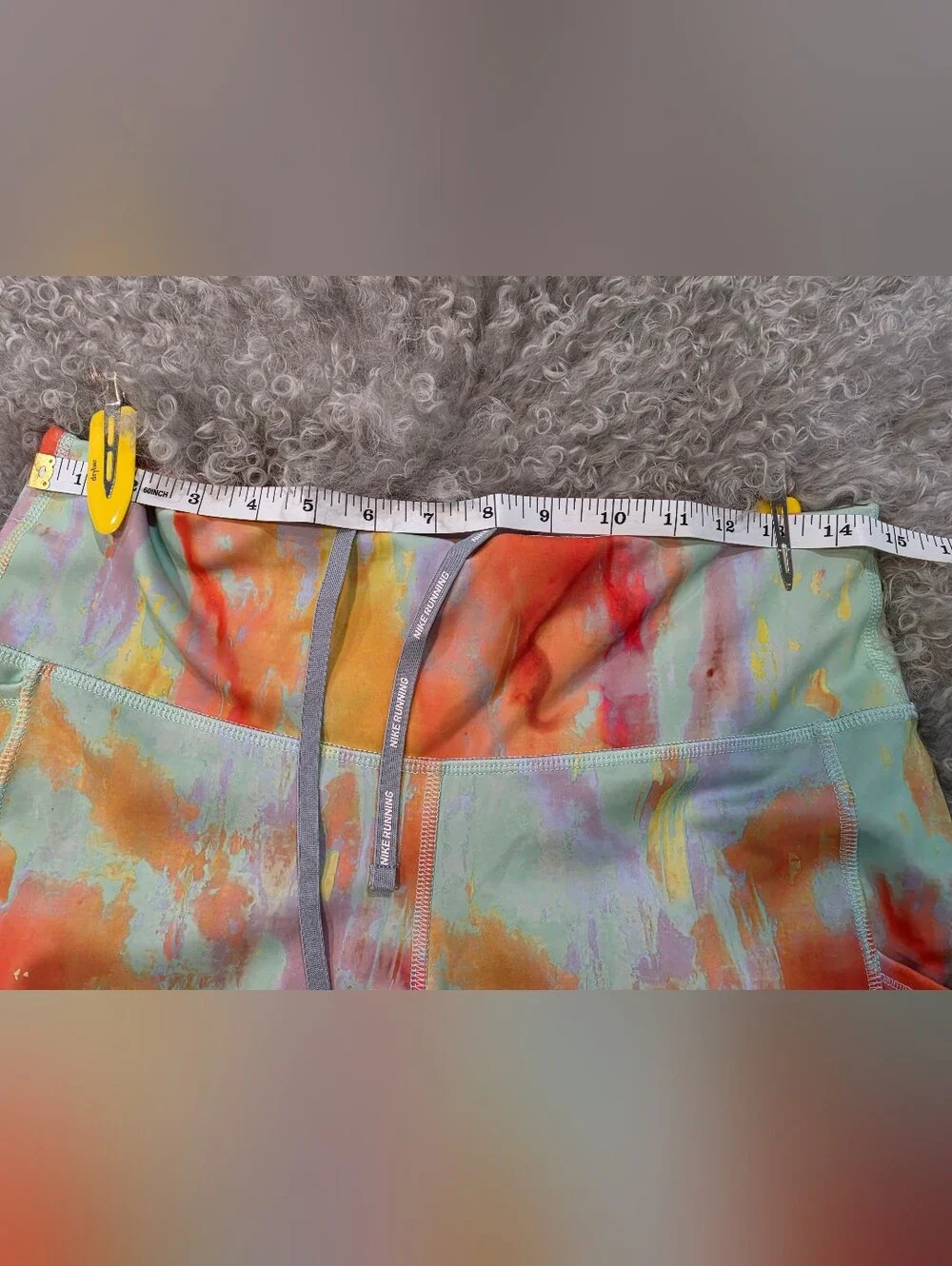 Nike Dri-fit Tie-Dye Performance Leggings - Orange & Mint